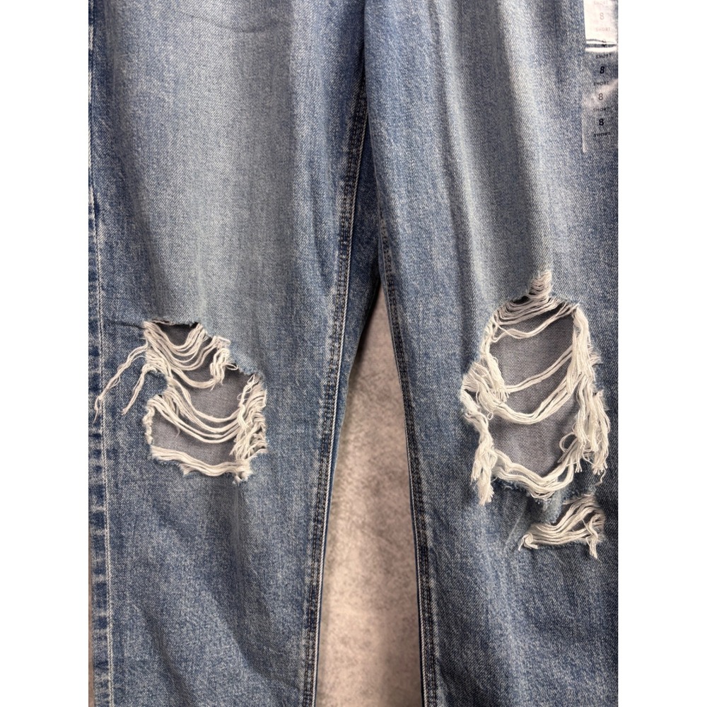 American Eagle Women's Super High Rise Distressed Mom Jeans Size 8 Short NWT - Picture 3 of 9